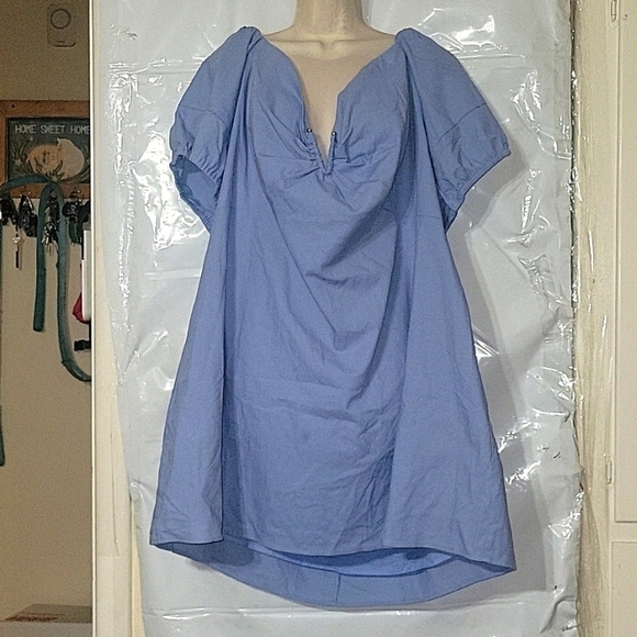 CITY CHIC Plus Size 24 Sweet‎ Paradise Off the Shoulder Linen Blend Dress Lined - Picture 2 of 9